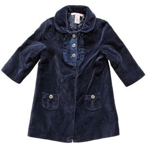 Janie And Jack Velvet/100% Silk Coat 6-12m